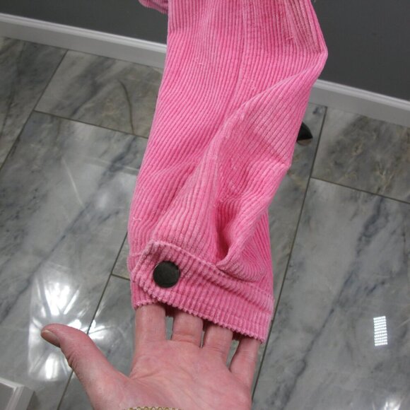 POL Pink Frayed Hemline Button Front Corduroy Jacket Size Medium - Picture 7 of 8